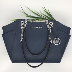 Michael Kors LG CHAIN SHLDR TOTE NAVY 35T5STVT3L